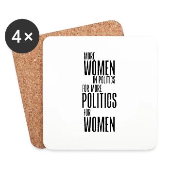 More women in politics for more politics for women - Coasters (set of 4) - white - Front