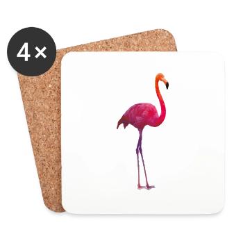 Flamingo colors - Untersetzer (4er-Set) - Weiß - Vorne