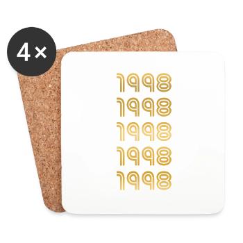 Year 1998 - Coasters (set of 4) - white - Front