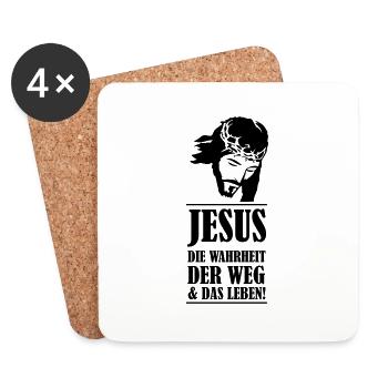 jesus die wahrheit - Untersetzer (4er-Set) - Weiß - Vorne