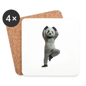 Panda - Untersetzer (4er-Set) - Weiß - Vorne
