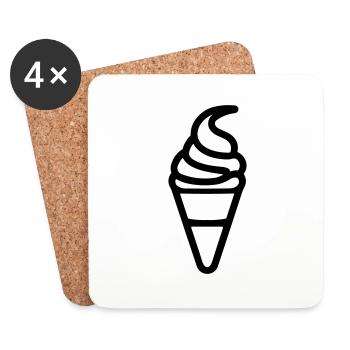 Eis - Untersetzer (4er-Set) - Weiß - Vorne