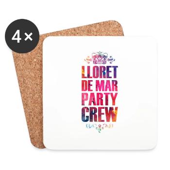 Lloret De Mar Party Crew Bunt Urlaub - Untersetzer (4er-Set) - Weiß - Vorne