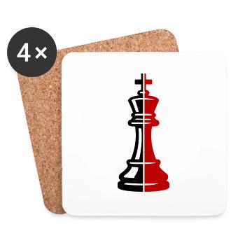 Chess King Piece - Coasters (set of 4) - white - Front