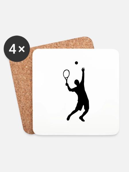 Tennis - Untersetzer (4er-Set) - Weiß