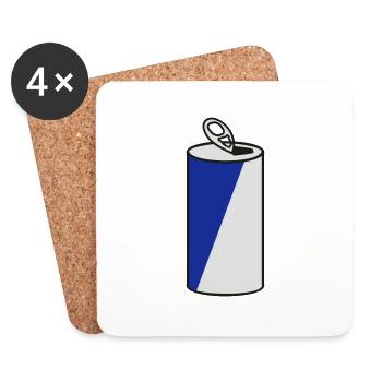 Getränkedose / beverage can (3c) - Coasters (set of 4) - white - Front