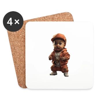 Baby Hip hop - Coasters (set of 4) - white - Front