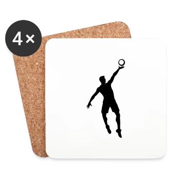 Volleyball Spieler Symbol - Untersetzer (4er-Set) - Weiß - Vorne