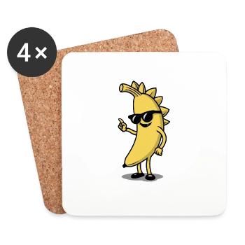 Funny banana - Coasters (set of 4) - white - Front
