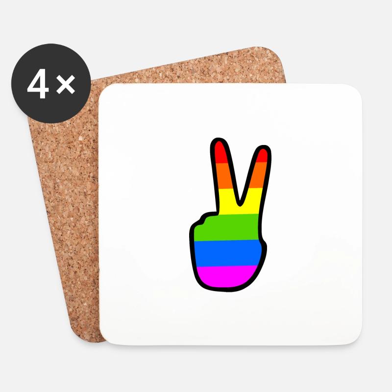 Lgbtq - Untersetzer (4er-Set) - Weiß