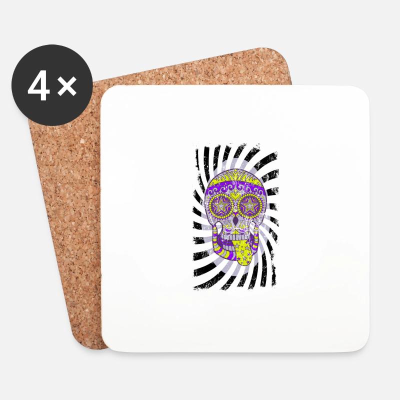 Hipster - Untersetzer (4er-Set) - Weiß