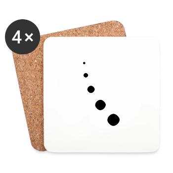 Dots Decor Noeud - Dessous de verre (lot de 4) - blanc - Devant