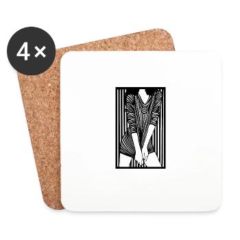 Fashion Mode Sexy - Dessous de verre (lot de 4) - blanc - Devant