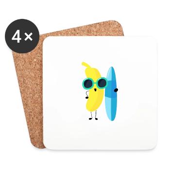 Banana - Untersetzer (4er-Set) - Weiß - Vorne