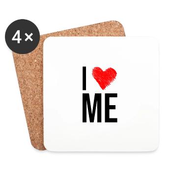 I love me - Coasters (set of 4) - white - Front