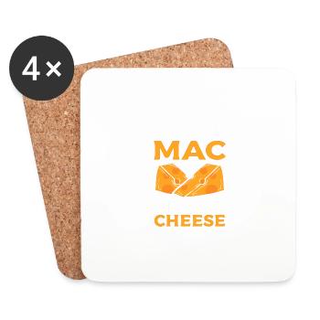 50% Käse Feinschmecker Geschenk - Untersetzer (4er-Set) - Weiß - Vorne