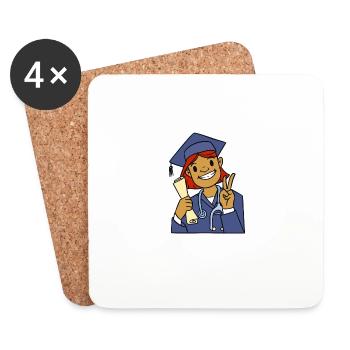 Deserved it rn nurse care funny Z - Coasters (set of 4) - white - Front