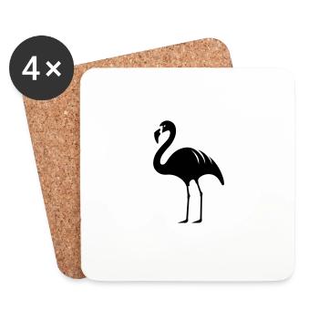Flamingo - Coasters (set of 4) - white - Front