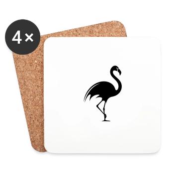 Flamingo - Coasters (set of 4) - white - Front