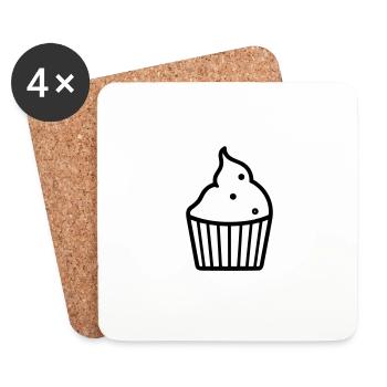 Muffin - Untersetzer (4er-Set) - Weiß - Vorne