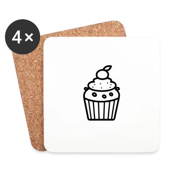 Muffin - Untersetzer (4er-Set) - Weiß - Vorne