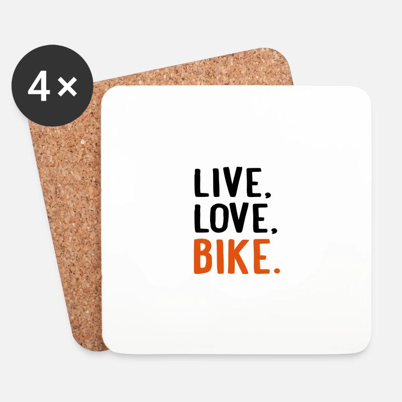 Bike - Untersetzer (4er-Set) - Weiß