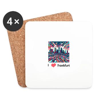 frankfurt - Untersetzer (4er-Set) - Weiß - Vorne