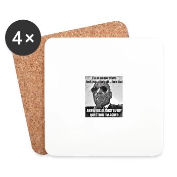 Fuck You - Fuck Off - Fuck That - Coasters (set of 4) - white - Front