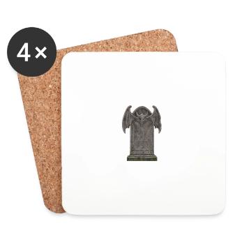 Grabstein Design - Untersetzer (4er-Set) - Weiß - Vorne