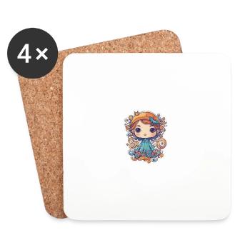 Explorer Girl - Coasters (set of 4) - white - Front