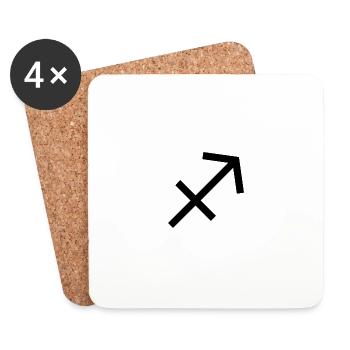 Zodiac Sagittarius / Gift Idea - Coasters (set of 4) - white - Front