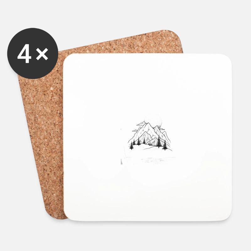 Cup - Coasters (set of 4) - white