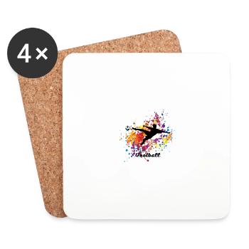 football - Coasters (set of 4) - white - Front