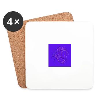 Ne jouez jamais au basketball (violet) - Dessous de verre (lot de 4) - blanc - Devant