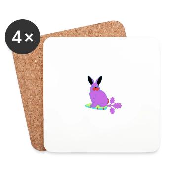 Rabbit - Coasters (set of 4) - white - Front