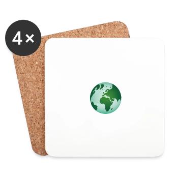 Sustainable world - Coasters (set of 4) - white - Front