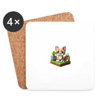 Pixel 4 Chat - Coasters (set of 4) - white - Front