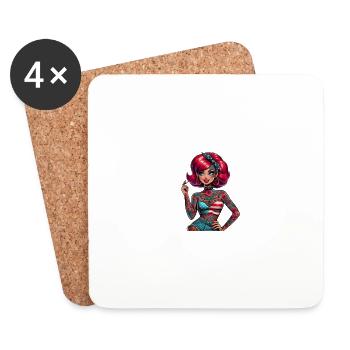 Sexy Roxy Girl Power - Dessous de verre (lot de 4) - blanc - Devant