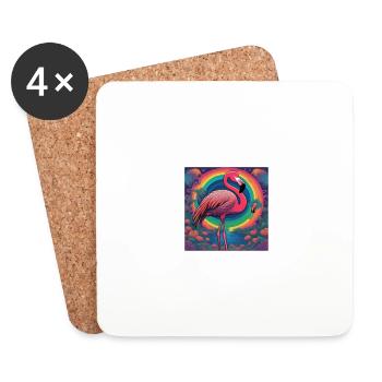 Flamingo#1 - Untersetzer (4er-Set) - Weiß - Vorne