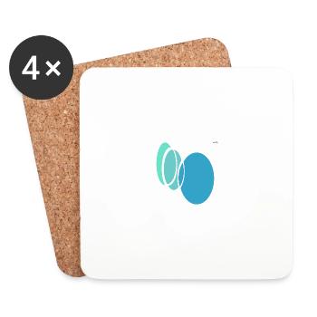 Circles - ellipses #3 - playing with geometry - Coasters (set of 4) - white - Front