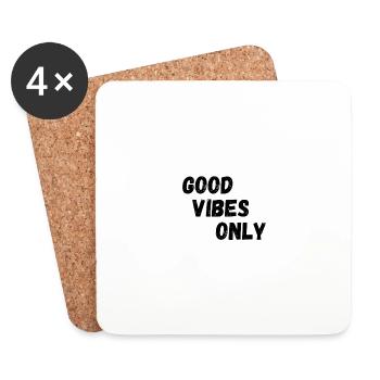 Good Vibes Only - Untersetzer (4er-Set) - Weiß - Vorne