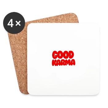 Good Karma Red - Untersetzer (4er-Set) - Weiß - Vorne