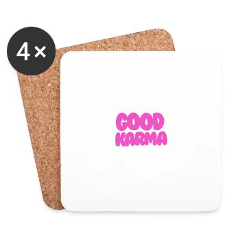 Good karma Pink - Untersetzer (4er-Set) - Weiß - Vorne