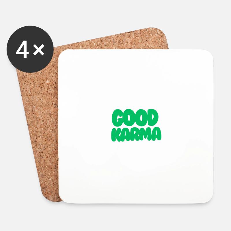 Good Karma Green - Untersetzer (4er-Set) - Weiß