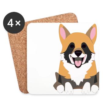 Niedlicher Baby Hund - Untersetzer (4er-Set) - Weiß - Vorne