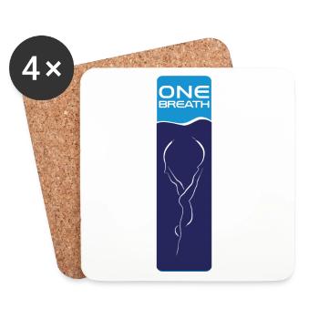 Freediving Emblem ONE Breath - Coasters (set of 4) - white - Front