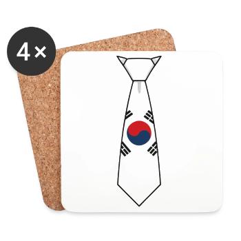 Corée du Sud - Dessous de verre (lot de 4) - blanc - Devant