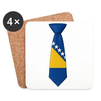 Bosnia Tie - Coasters (set of 4) - white - Front