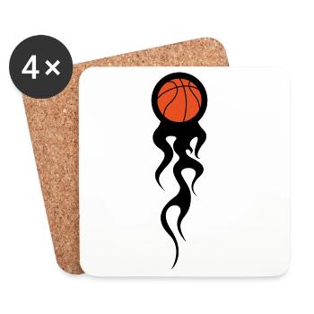 Basket Ball / Basketball / Basktet-Ball / Sport - Dessous de verre (lot de 4) - blanc - Devant