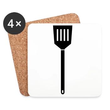 Kitchen spatula - Coasters (set of 4) - white - Front